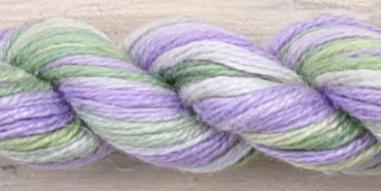 2702 Нитки ручного окрашивания OwlForest на основе ПНК, пасма 8 метров, Волосы русалки