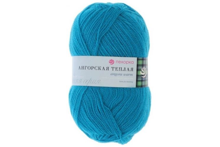 Пряжа ПЕХОРКА Ангорская тёплая // 100 // 583 // Бирюза