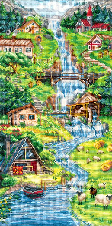 Набор для вышивания Сделай Своими Руками "Предгорья Альп" П-58