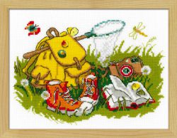 1718 Набор для вышивания Риолис "Отдых на траве"