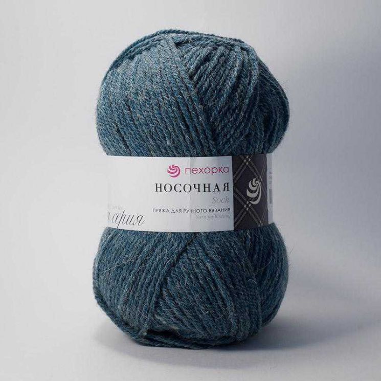 Пряжа ПЕХОРКА Носочная // 044 // 14 // Морская волна