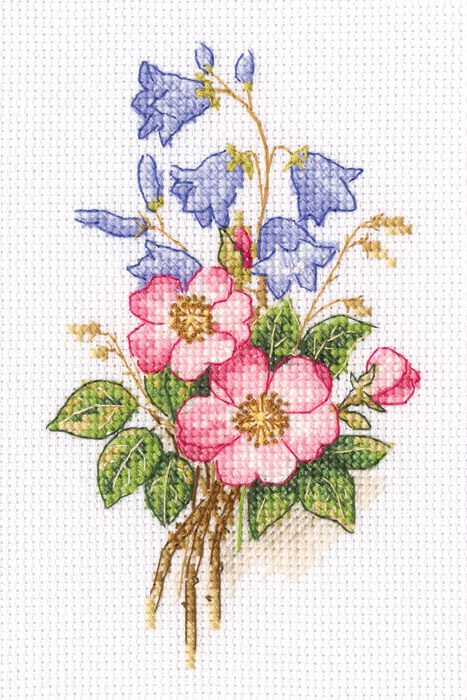 С325 Набор для вышивания РТО "Шиповник и колокольчики"