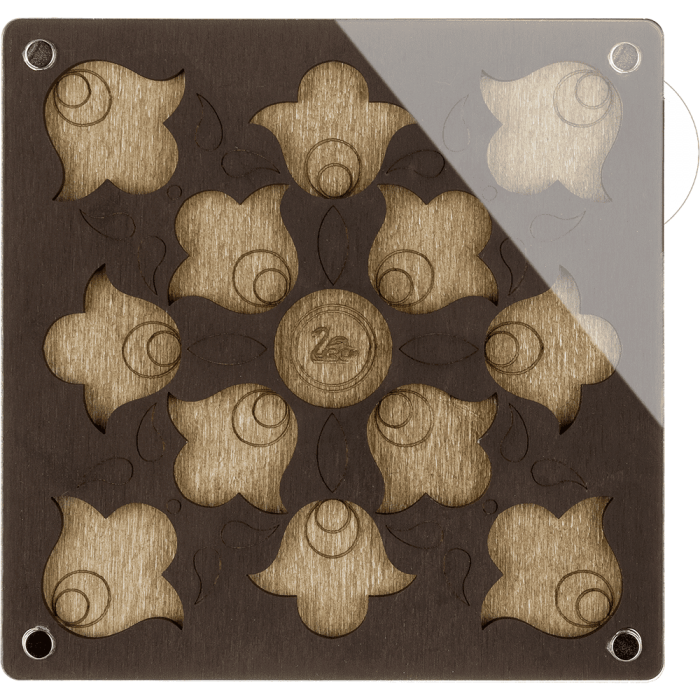 Органайзер для бисера с прозрачной крышкой ВОЛШЕБНАЯ  СТРАНА FLZB-044 14*14см, 13 ячеек