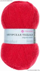 Пряжа ПЕХОРКА Ангорская тёплая // 100 // 88 // Красный мак