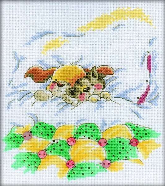 Набор для вышивания крестом РТО "Перед сном" М209