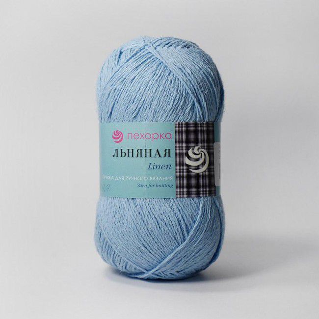 Пряжа ПЕХОРКА Льняная // 022 // 05 // Голубой