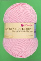Пряжа ПЕХОРКА Детская объёмная  100гр. // 098 // 180 // Светлая бегония