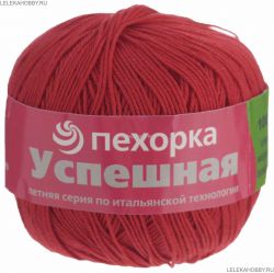 Пряжа ПЕХОРКА Успешная 220м // 035 // 06 // Красный