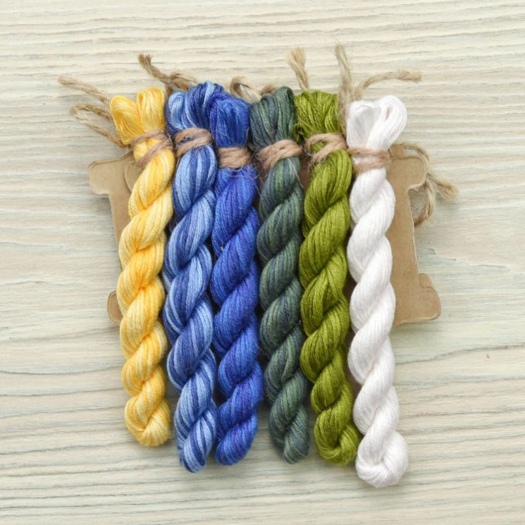 НМул-БТ-2362 Набор ниток OwlForest для схемы «Бабочки в тумане» (ПНК) 40 ct в 1 нить, 36, ct в 2 нити