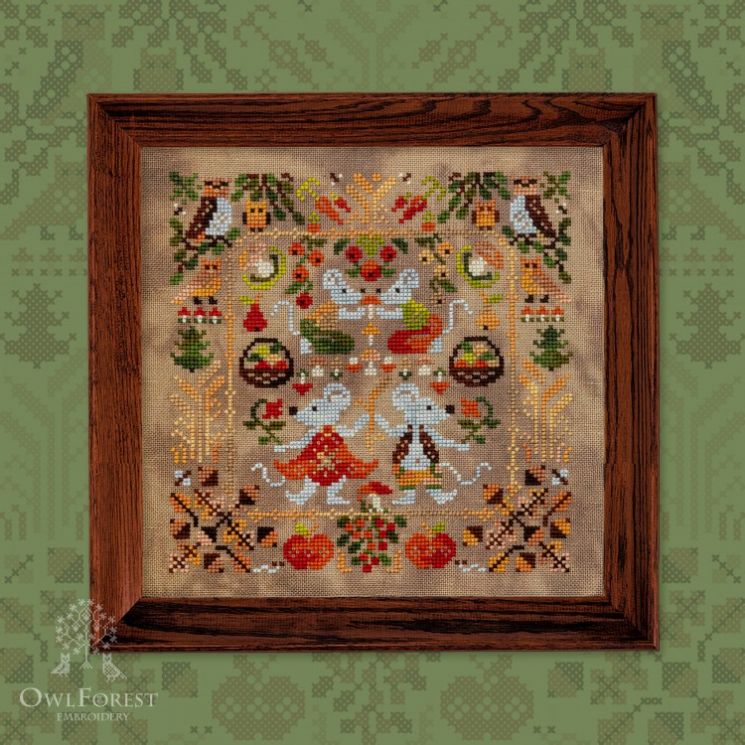 Схема для вышивания Owlforest «Маленький лесной народец. Мышки» 0178-МЛНМ-С 