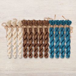 НМул-ИМЦ169-3283-3 Набор ниток OwlForest для схем «Индейские мотивы» (DMC) 3 цвета «Цапля» 28 каунт в 2 нити