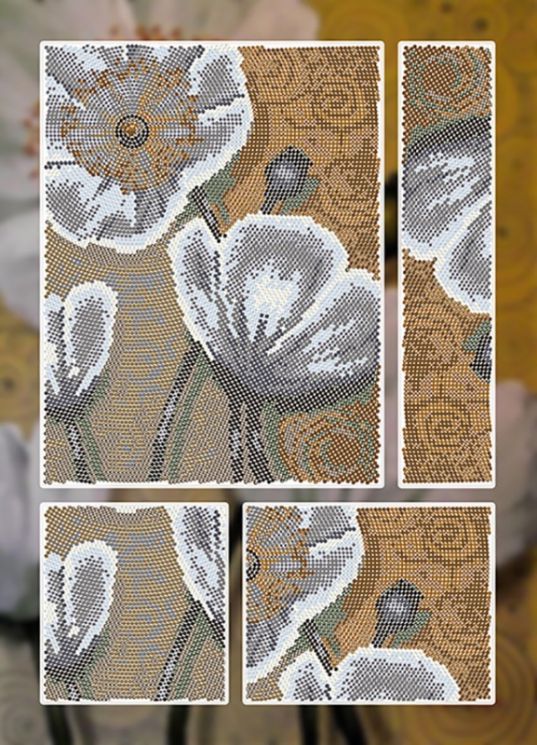 КБ-339 Схема для вышивания бисером ТМ Наследие "Цветочная композиция"