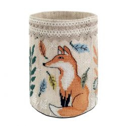 21.002.21 Набор для вышивания Марья Искусница "Карандашница "Лисы"