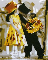 MG225 Картина по номерам "Поцелуй джентльмена"