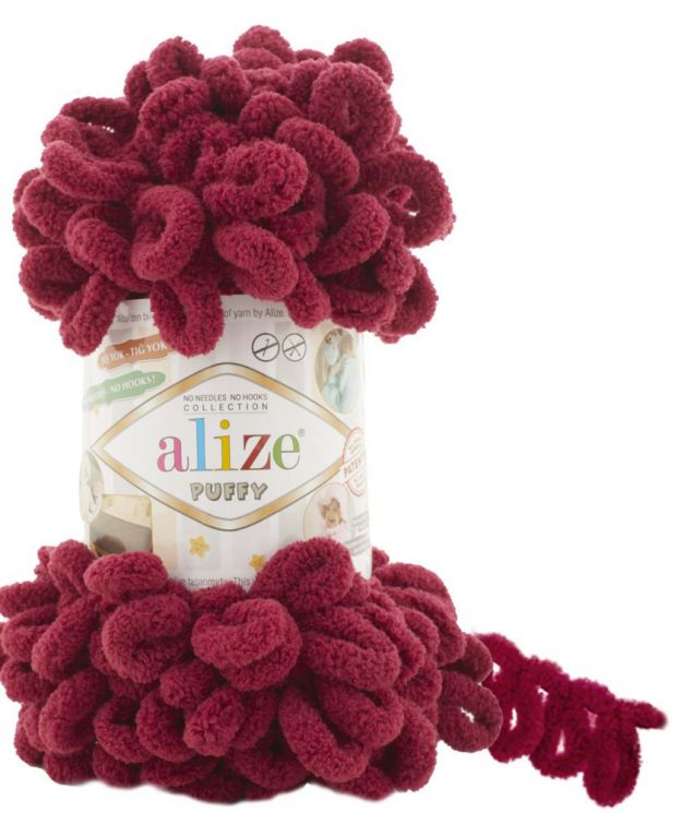 107 Пряжа Alize PUFFY - бордо
