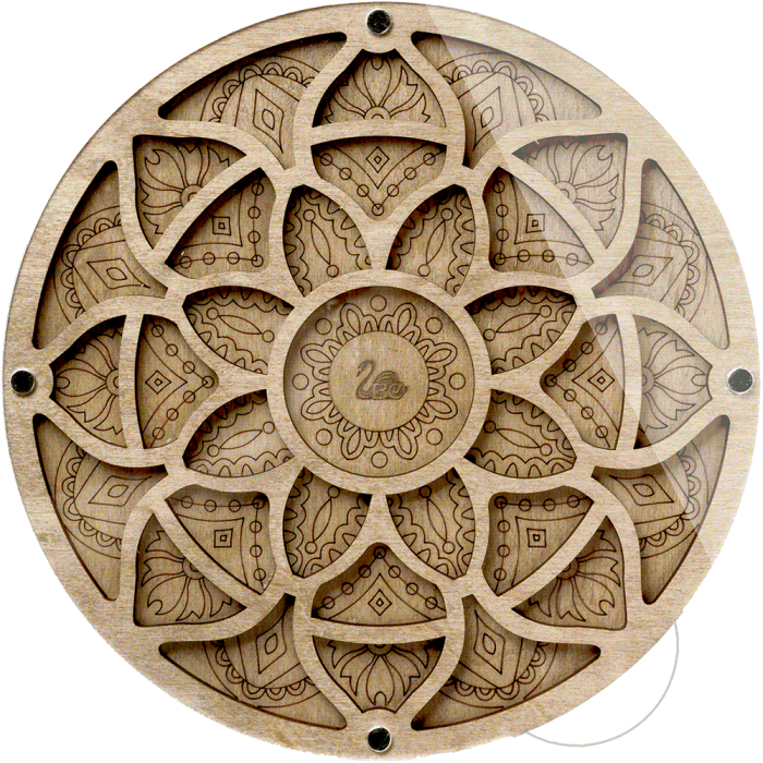 Органайзер для бисера с прозрачной крышкой ВОЛШЕБНАЯ  СТРАНА FLZB-096 19*19см,  ячеек