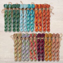 НМул-ЛК154-3283 Набор ниток OwlForest для схемы «Лоскутный календарь» (DMC) 28 каунт в 3 нити