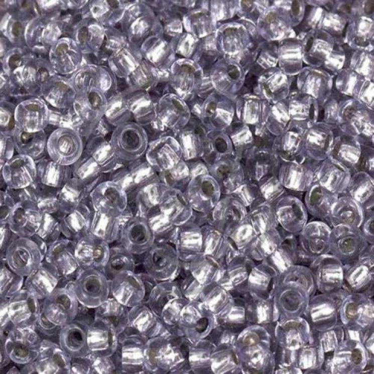 Бисер Preciosa 78121 ртутно-серый прозрачный с серебряным центром