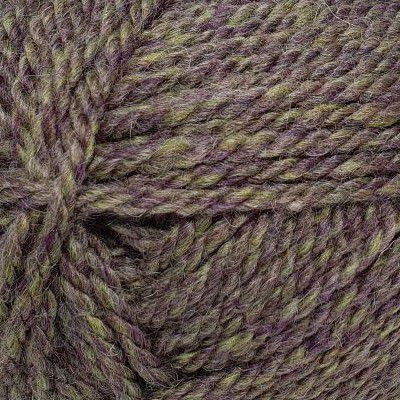 Пряжа ПЕХОРКА Сувенирная // 077 // 1186М // Баклажан/хаки меланж
