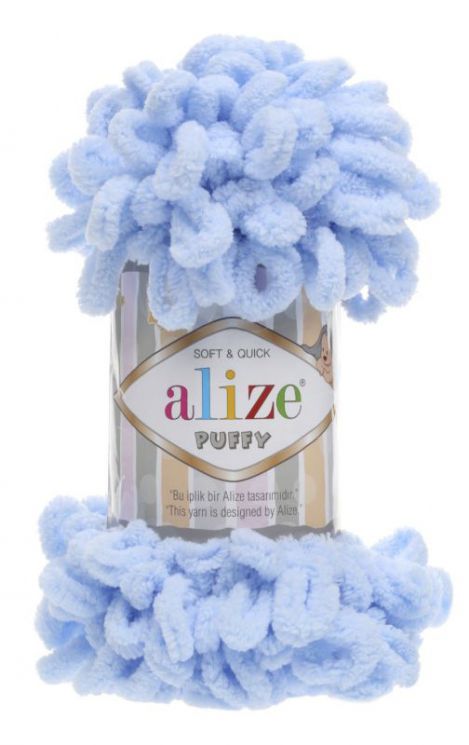 183 Пряжа Alize PUFFY - голубой