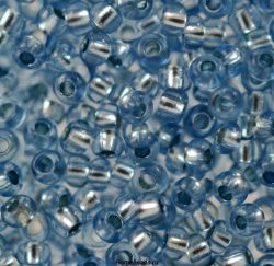 78132 Бисер грозовое небо с серебряным центром (Preciosa)