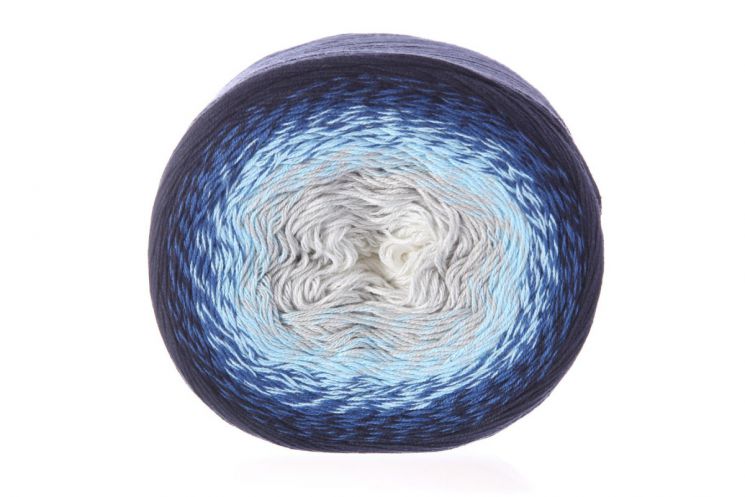 Пряжа Flowers 261 Черный/синий/голубой/ангора