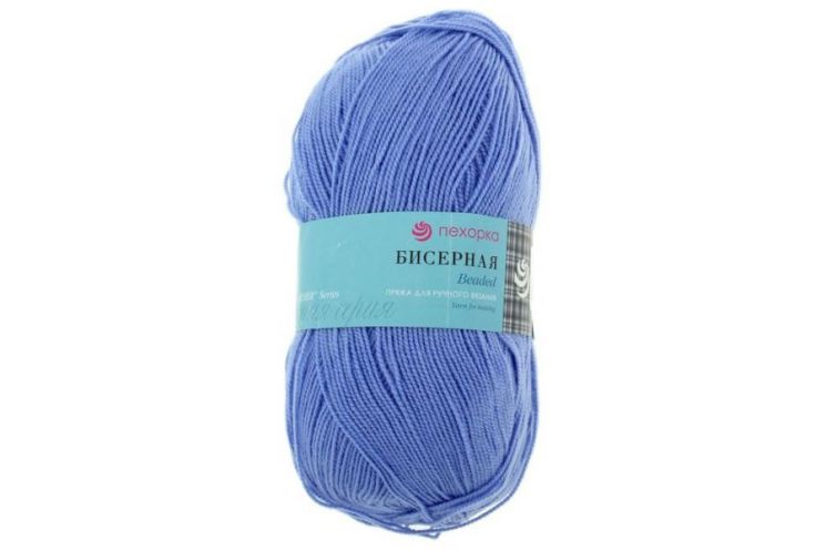 Пряжа ПЕХОРКА Бисерная // 005 // 195 // Незабудка