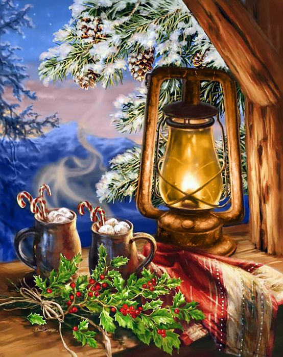 Ag 2449 Алмазная мозаика Гранни "Горный уют"