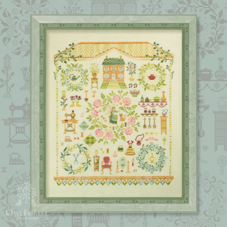0051-МД-Н-3Bf Набор для вышивания СОВИНЫЙ ЛЕС  "Милый дом"