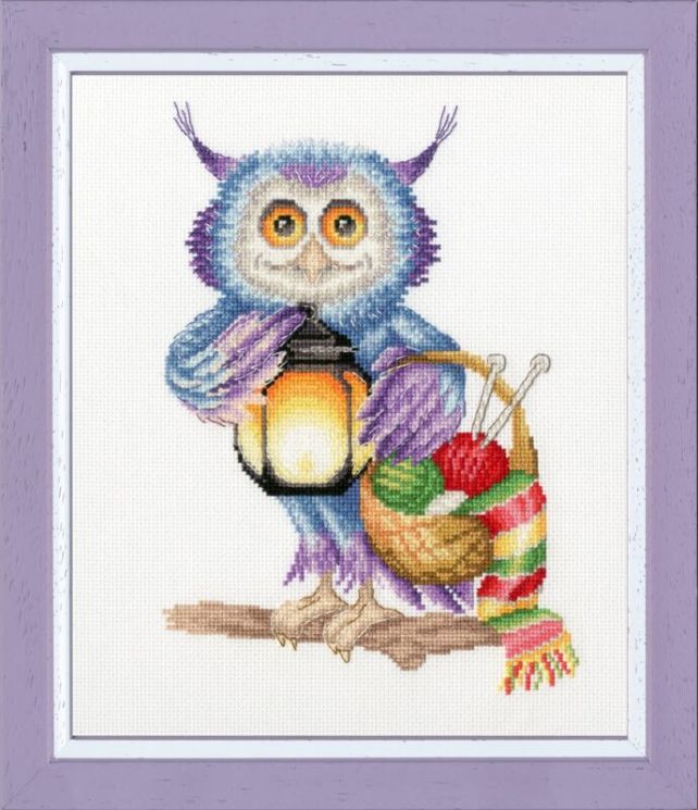 ВК-054 Набор для вышивания Золотое Руно "Ночная рукодельница"