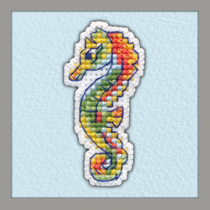 1098 Набор для вышивания ОВЕН "Значок-морской конек"