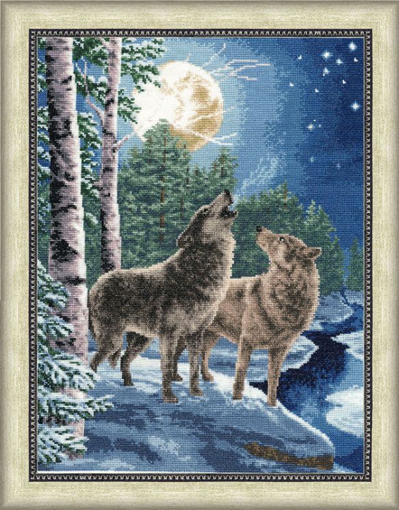 ДЖ-034 Набор для вышивания Золотое Руно "Ночная песня"