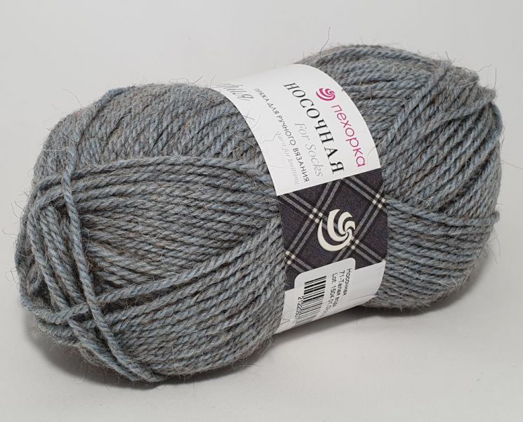 Пряжа ПЕХОРКА Носочная // 044 // 39 // Серо-голубой