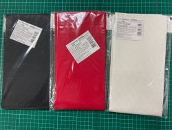 КК04-1 Комплект канвы Аида №14 Gamma, 50х50см *3 шт, цвет ассорти (белый, черный, красный)