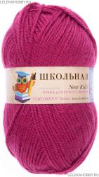 Пряжа ПЕХОРКА Школьная // 107 // 439 // Малиновый