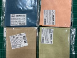 КК04-3 Комплект канвы Аида №14 Gamma, 50х50см * 5шт, цвет ассорти (белый, серо-бежевый, оливковый, серый, персиковый)