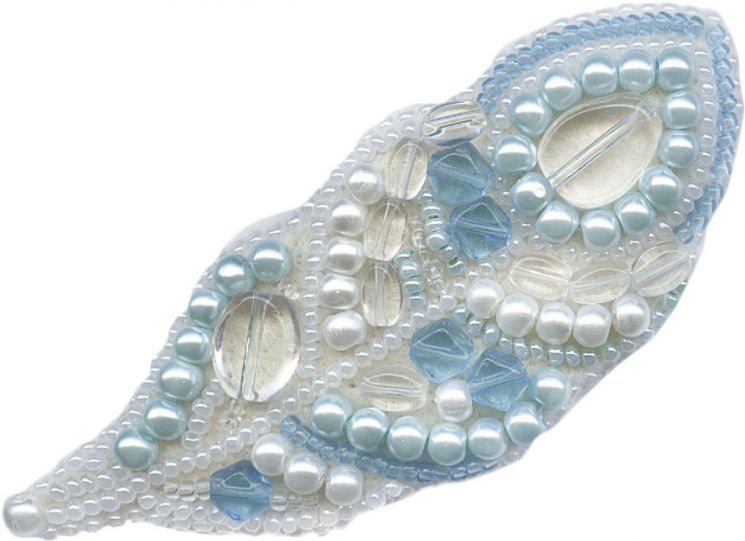 176-БП Набор для изготовления броши БП-176 "Нежность" брошь 9,0х3,5см.