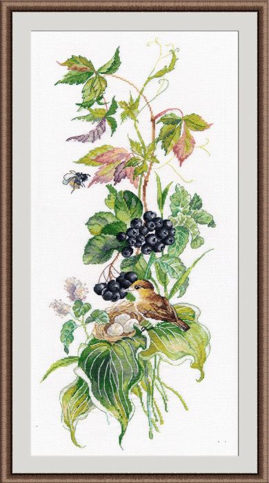 Набор для вышивания крестом ОВЕН "Гнездышко" 1014