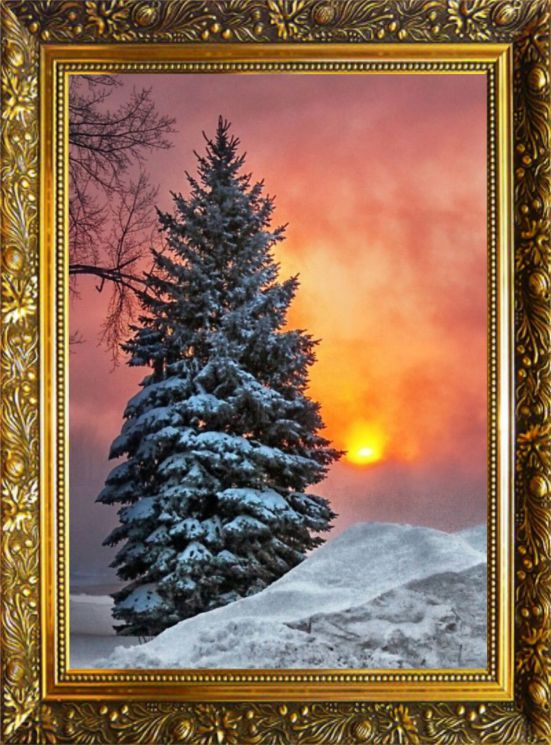 NR-43 Алмазная мозаика Милато "Зимний восход"