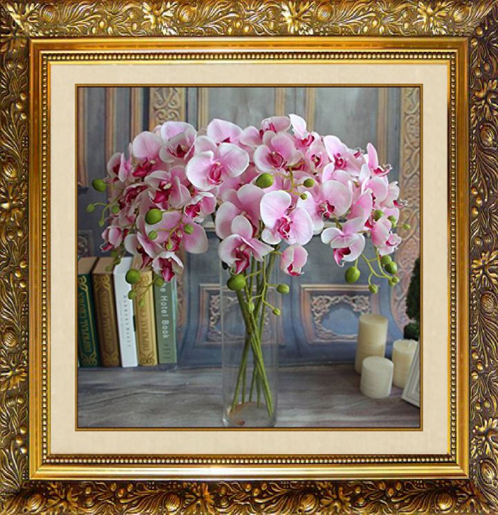  Алмазная мозаика МИЛАТО "Орхидеи в вазе" F-174