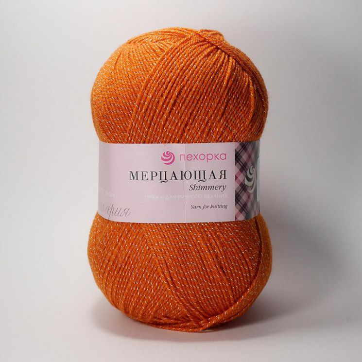 Пряжа ПЕХОРКА Мерцающая // 024 // 31 // Терракот