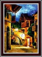 Алмазная мозаика с рамкой  PSP "Летний вечер" С-0045