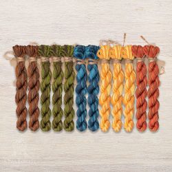 НМул-ИМЯ171-3283-5 Набор ниток OwlForest для схем «Индейские мотивы» (DMC) 5 цветов «Ящерицы» 28 каунт в 3 нити