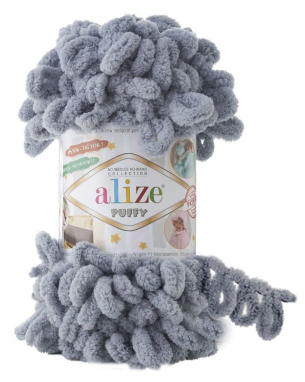 428 Пряжа Alize PUFFY - серый