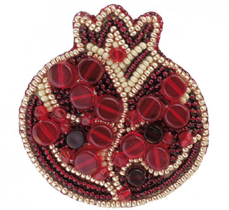 183-БП Набор для изготовления броши БП-183 "Гранат" брошь 5,5х6,0см.