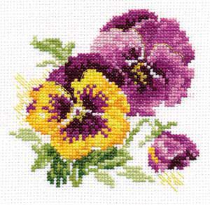 0-81 Набор для вышивания Алиса "Анютины глазки"