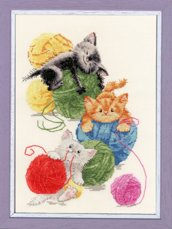 НЛ-046 Набор для вышивания Золотое руно "Клубочки"