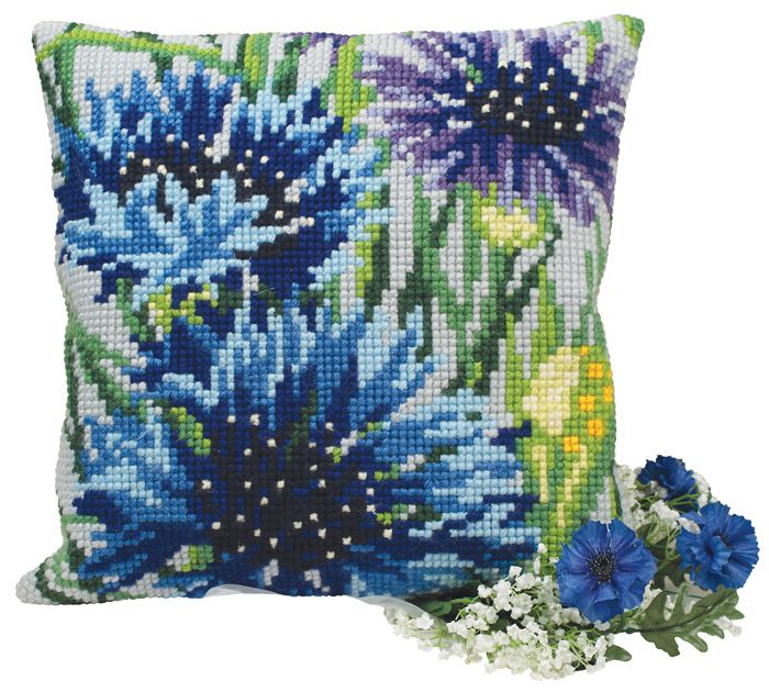 Набор для вышивания крестом Collection D'Art  "Васильки" 5108