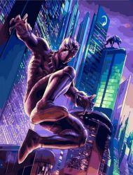 MCA1336 Картина по номерам "Ночной герой",  40х50 см