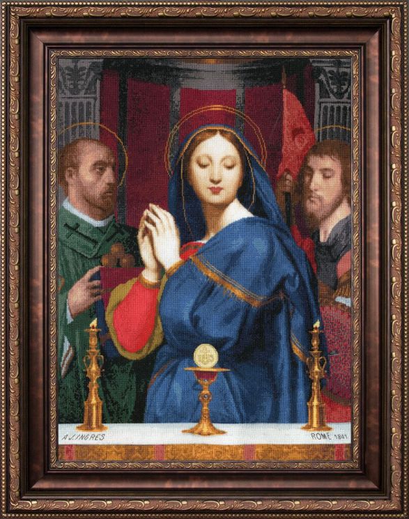 МК-062 Набор для вышивания Золотое Руно "Мадонна перед чашей с причастием 1841 г.", художник Жан Огюст Доменик Энгр